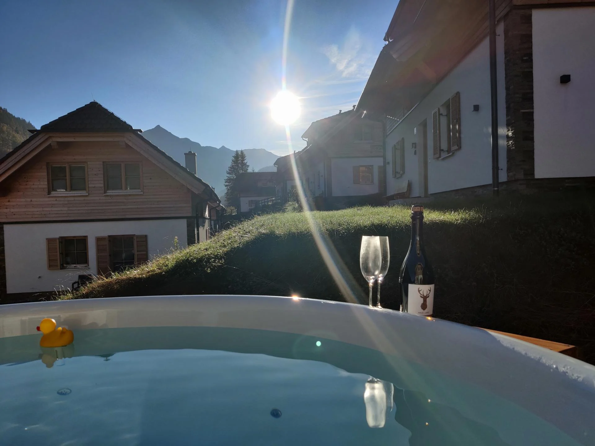 Haus Liene - Luxurious hot tub with panoramic mountain views, perfect for unwinding after a day of outdoor activities in the Austrian Alps
