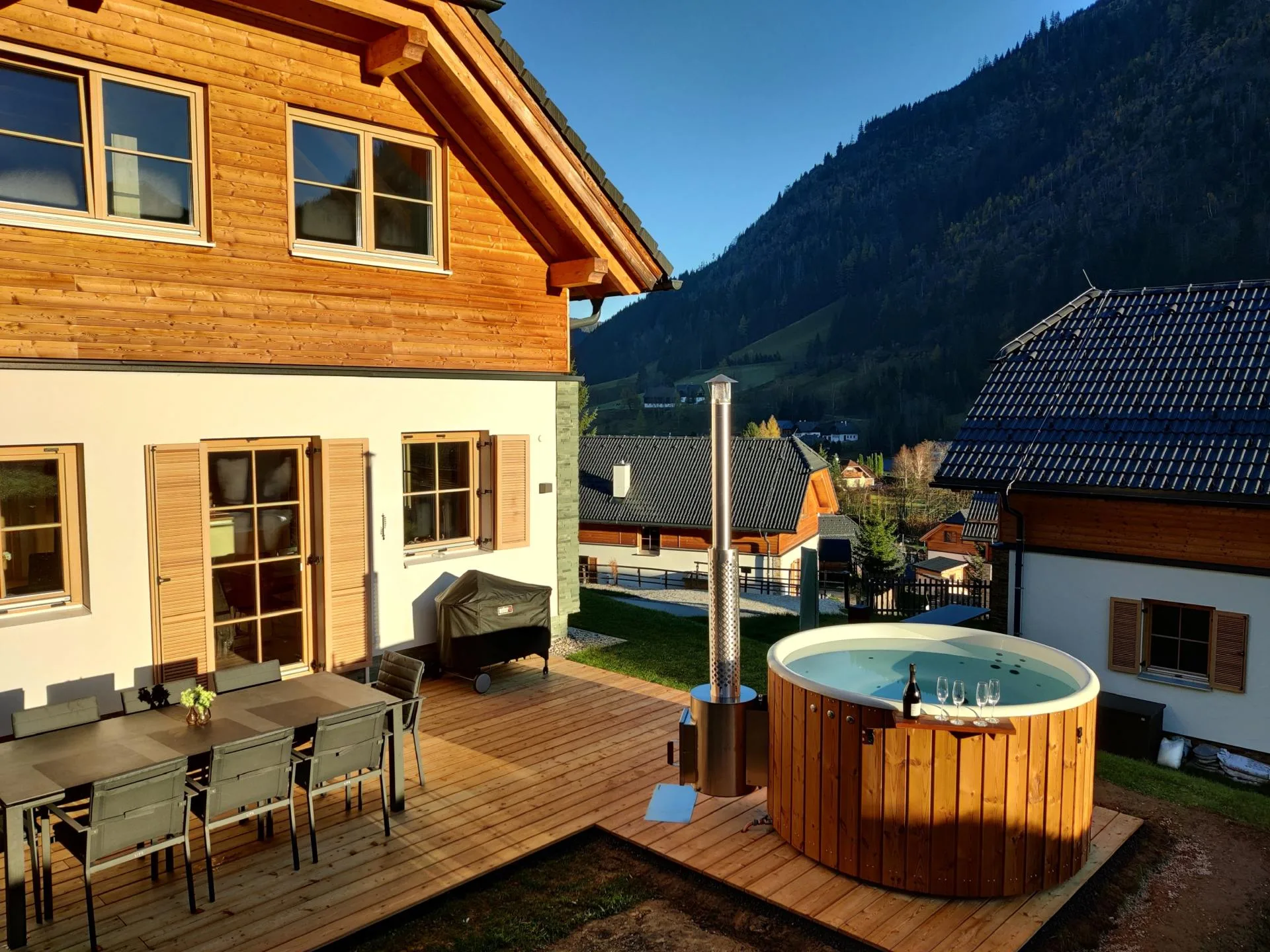 Hot tub on the terrace